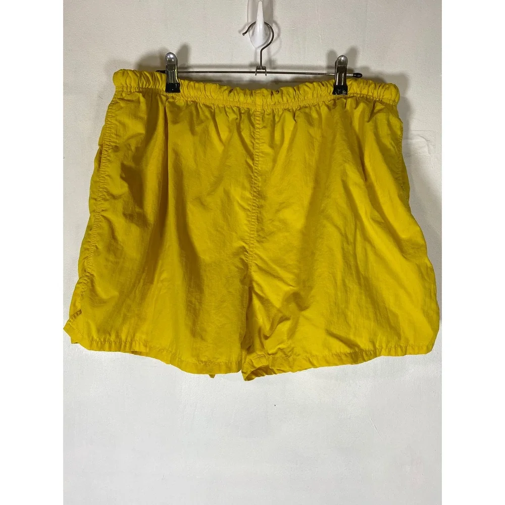 Lands' End Men's XL‎ Yellow Swim Trunks Lined Drawstring Beach Pool Shorts